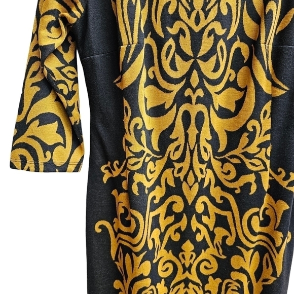 NWT Rabbit Rabbit Rabbit Knit Midi Dress with Geometric Pattern, Size Medium - Picture 3 of 13